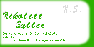 nikolett suller business card